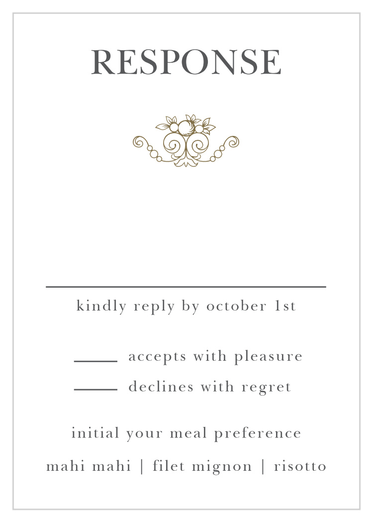 Classic Damask Response Cards