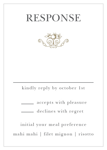 Classic Damask Response Cards