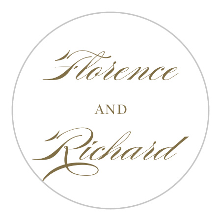 Classic Damask Wedding Stickers