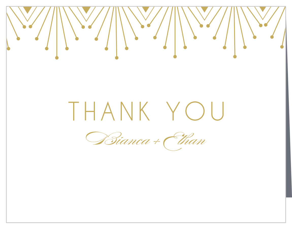 Deco Classic Wedding Thank You Cards