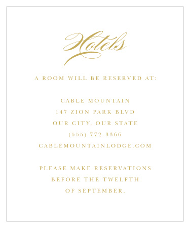Deco Classic Accommodation Cards