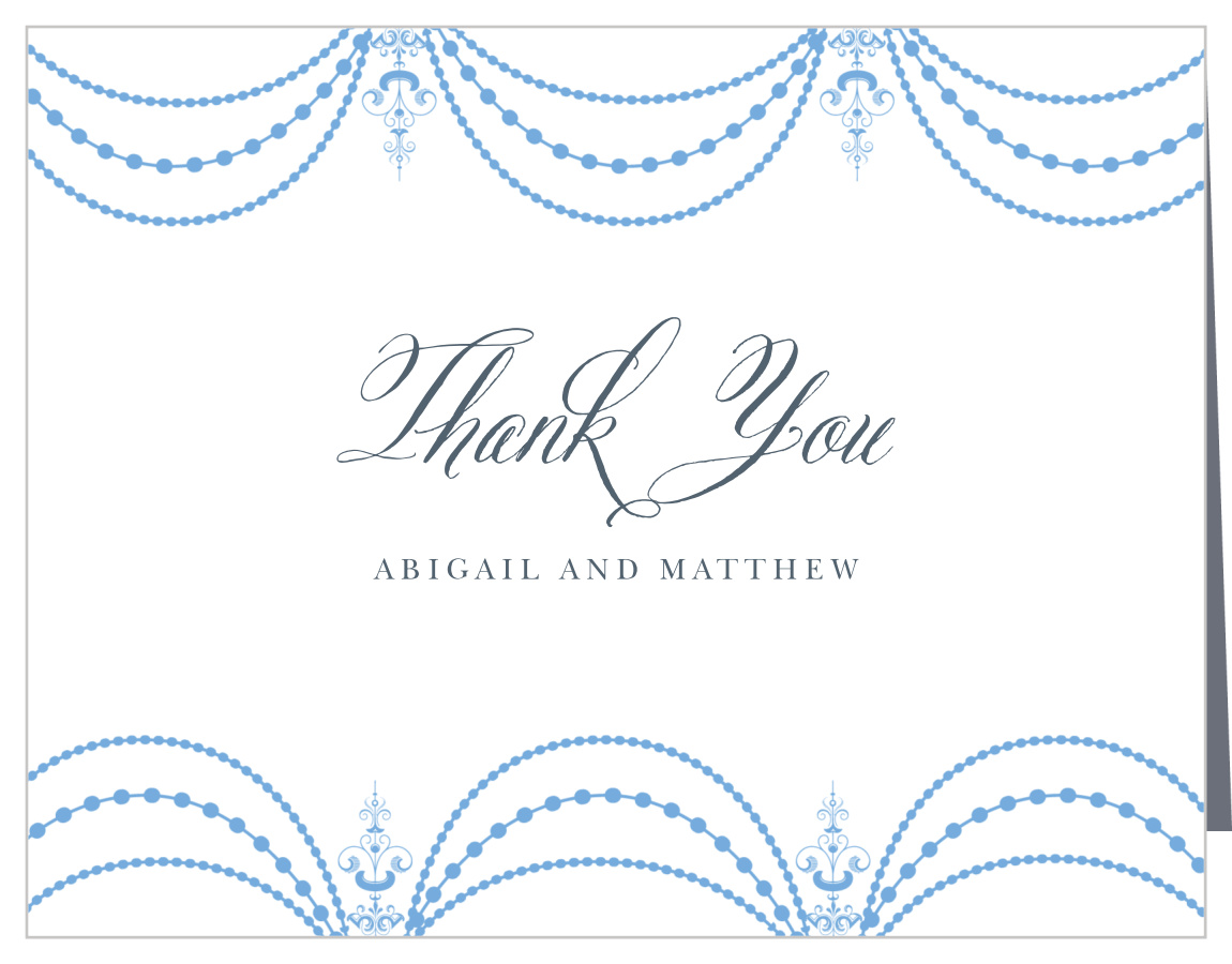 Elegant Chandelier Wedding Thank You Cards