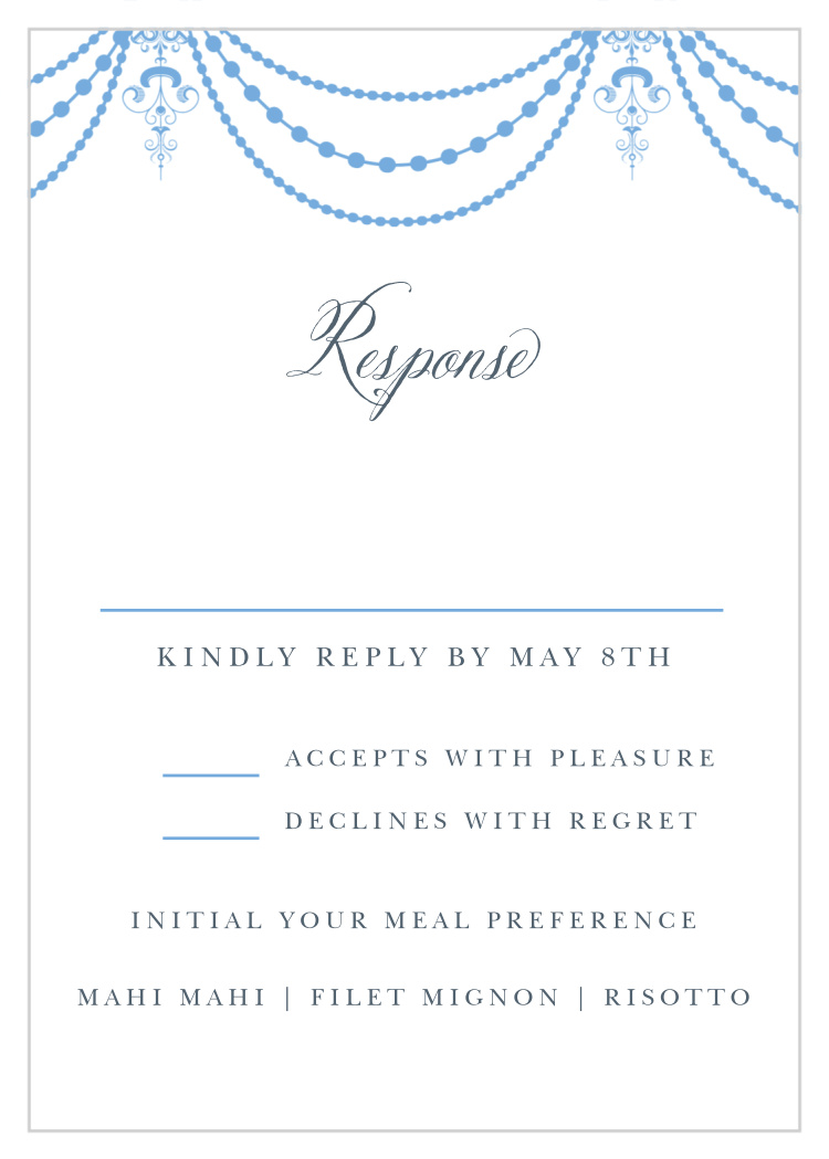 Elegant Chandelier Response Cards