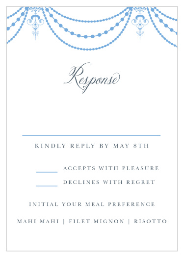 Elegant Chandelier Response Cards