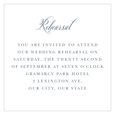 Elegant Chandelier Rehearsal Cards