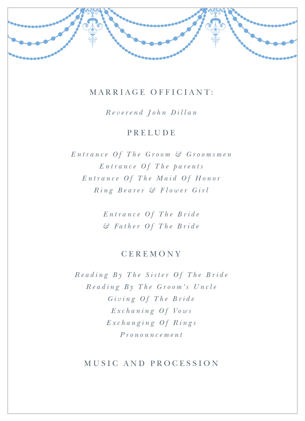Elegant Chandelier Wedding Programs