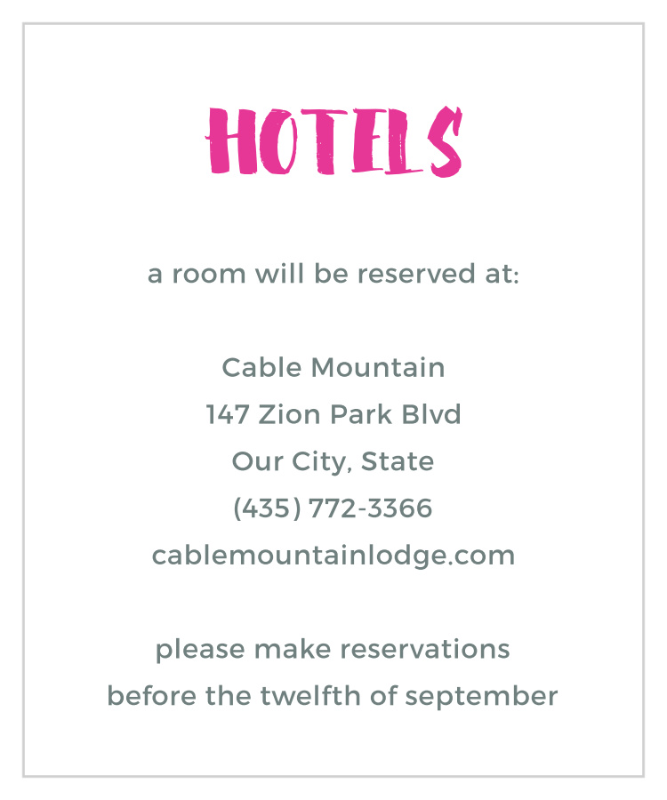 Vivid Type Accommodation Cards