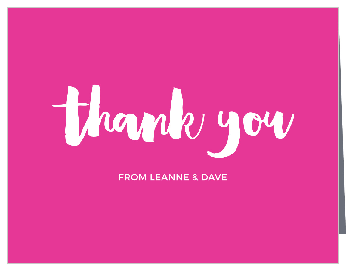 Vivid Type Wedding Thank You Cards