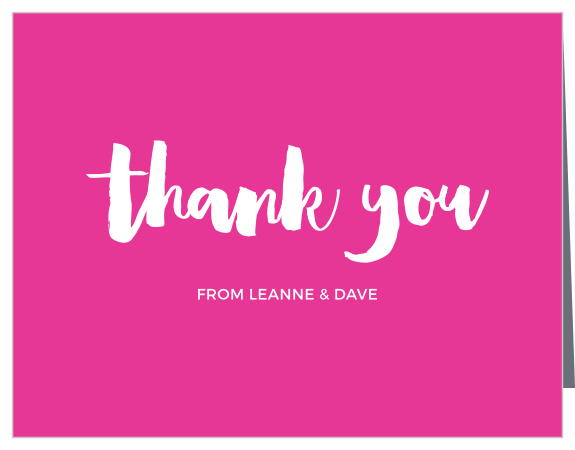 Vivid Type Wedding Thank You Cards