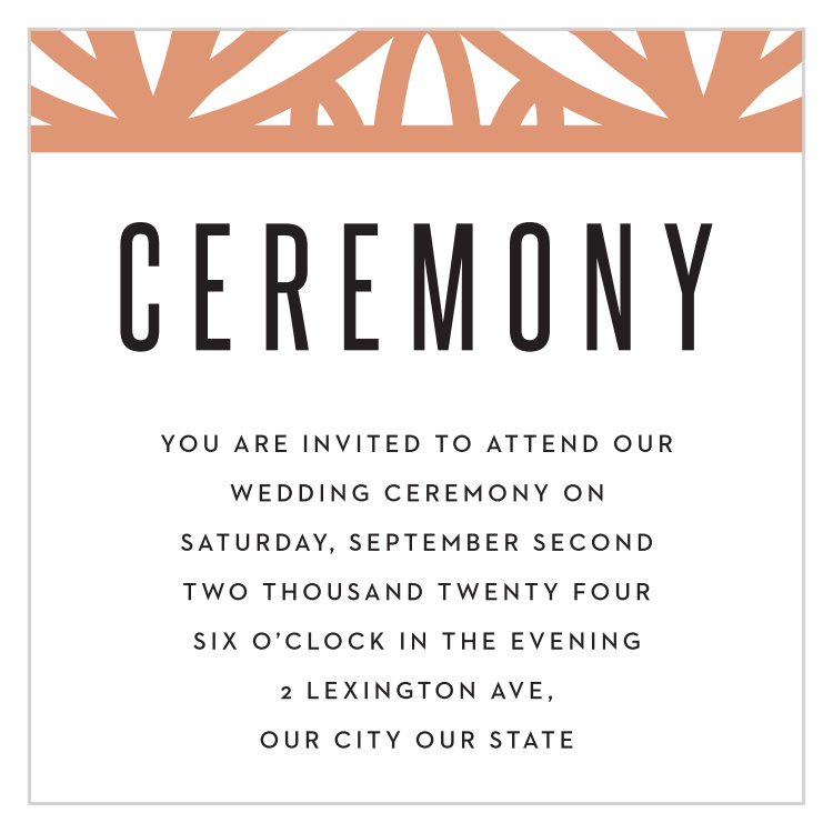 Boldly Framed Ceremony Cards