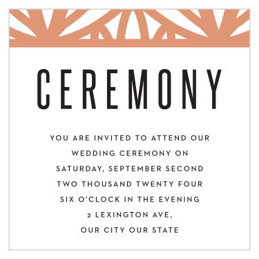 Boldly Framed Ceremony Cards