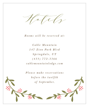 Lavish Berries Accommodation Cards