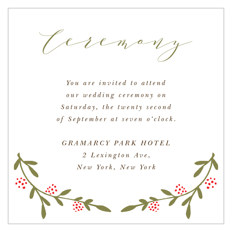Lavish Berries Ceremony Cards