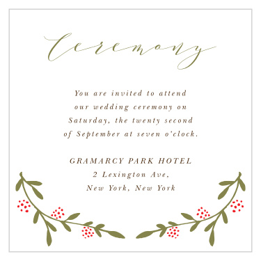 Lavish Berries Ceremony Cards