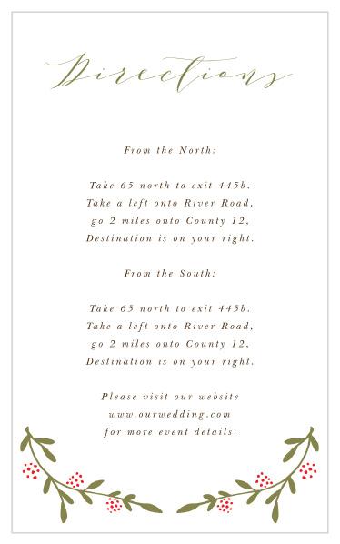 Lavish Berries Direction Cards