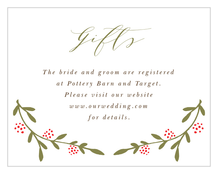 Lavish Berries Registry Cards