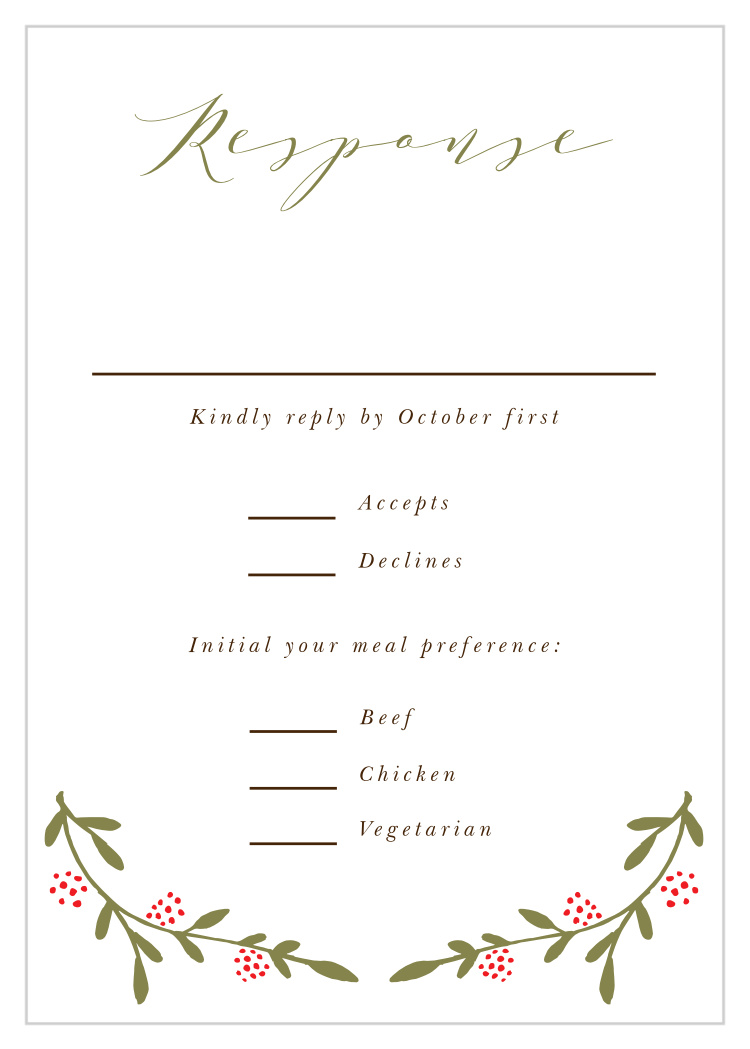 Lavish Berries Response Cards