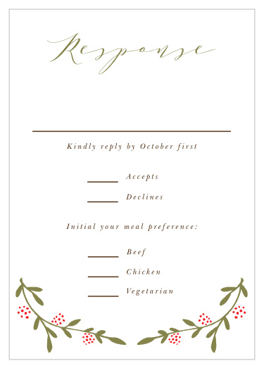 Lavish Berries Response Cards