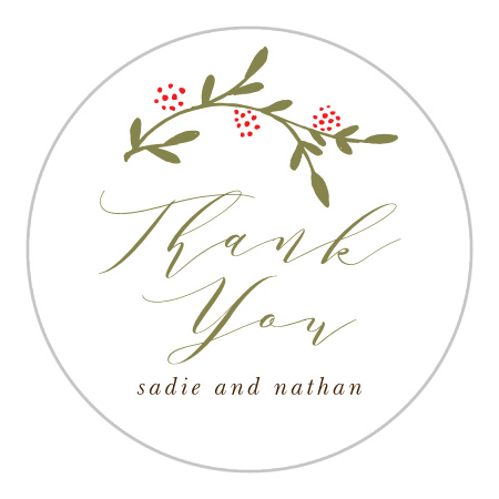 Lavish Berries Wedding Stickers