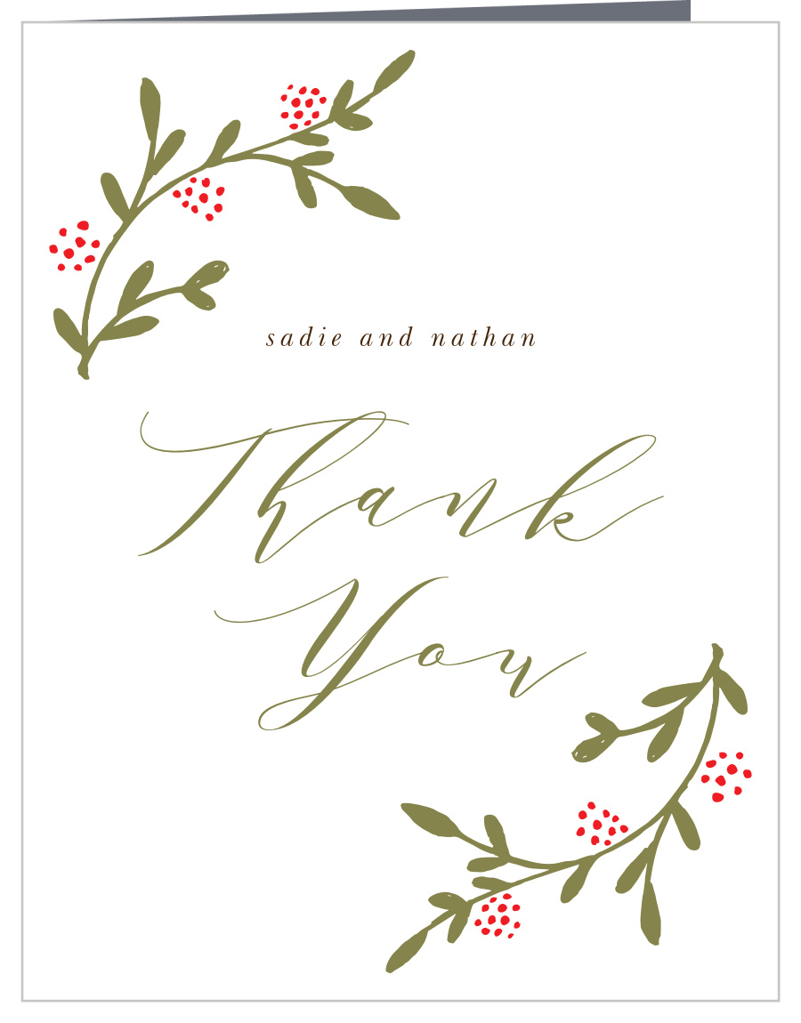 Lavish Berries Wedding Thank You Cards