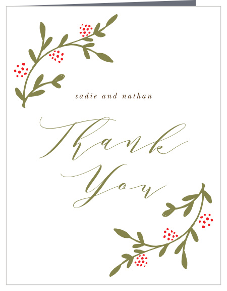 Lavish Berries Wedding Thank You Cards