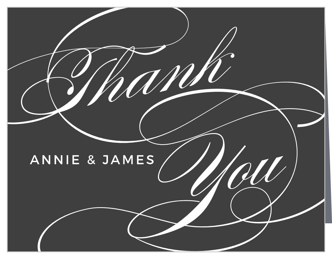 Simplicity Swirls Wedding Thank You Cards