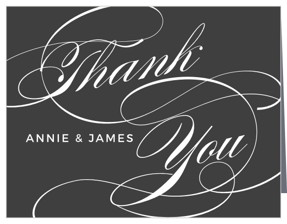 Simplicity Swirls Wedding Thank You Cards