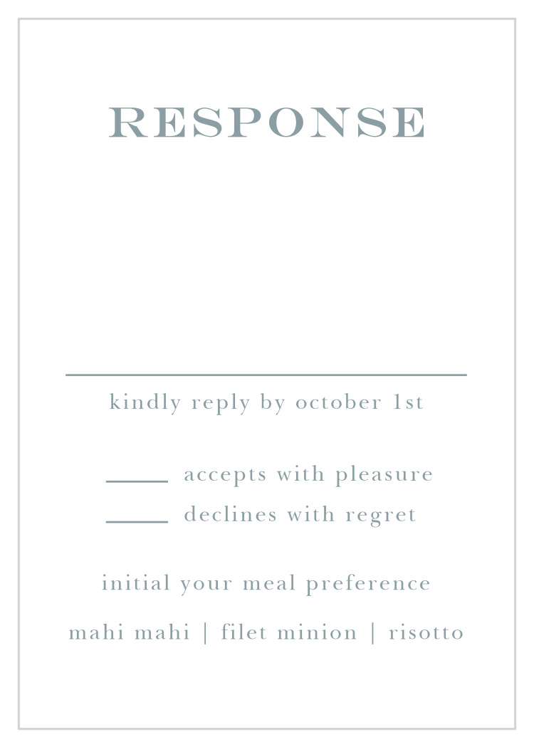 Ornate Calligraphy Response Cards