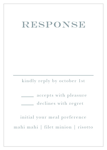 Ornate Calligraphy Response Cards