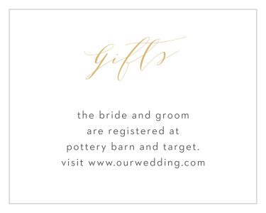 Let friends and family know where you would like to receive your wedding gifts from with our Lovely Blush Registry Cards.