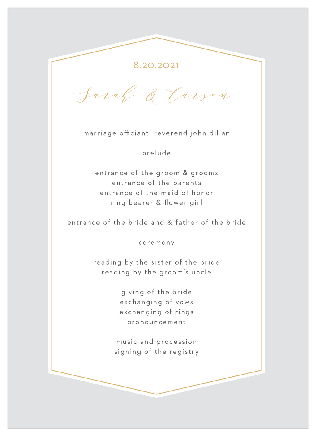 Lovely Blush Wedding Programs