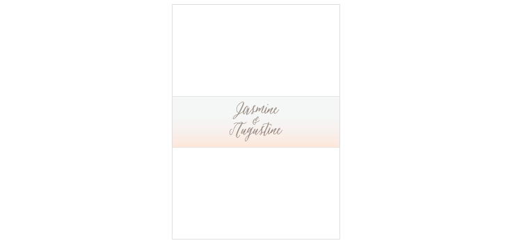Flowering Script Wedding Belly Bands