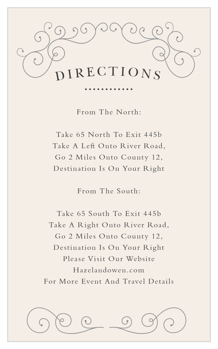 Swirl Frame Direction Cards