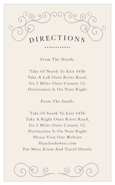Swirl Frame Direction Cards
