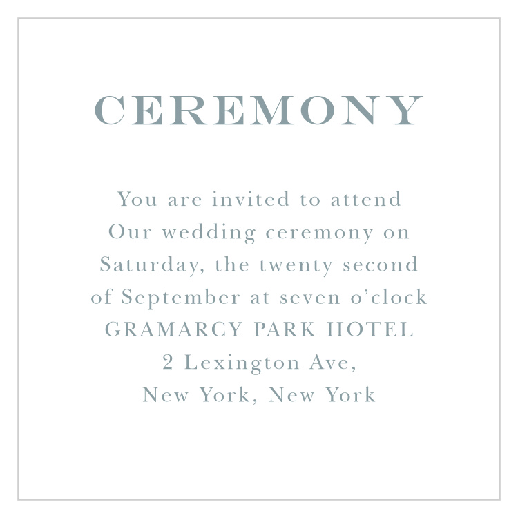 Ornate Calligraphy Ceremony Cards