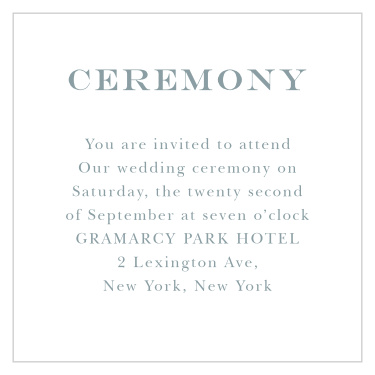 Ornate Calligraphy Ceremony Cards