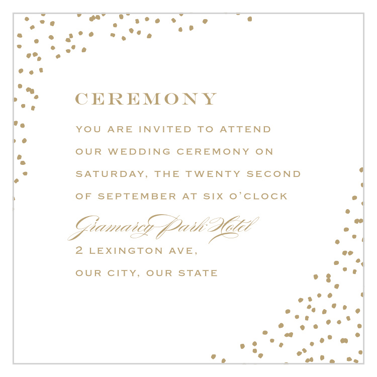 Antique Glamour Ceremony Cards