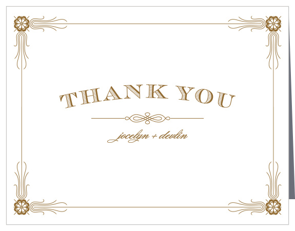 Share your wedding information in style with our Antique Frame Wedding Thank You Cards.