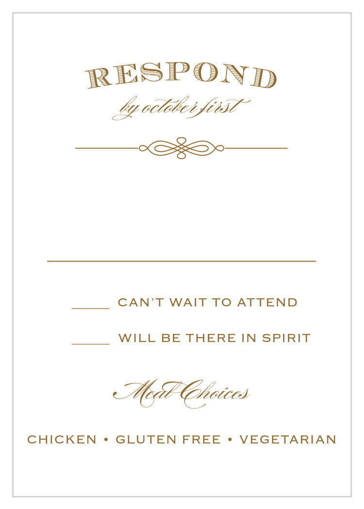 Antique Frame Response Cards