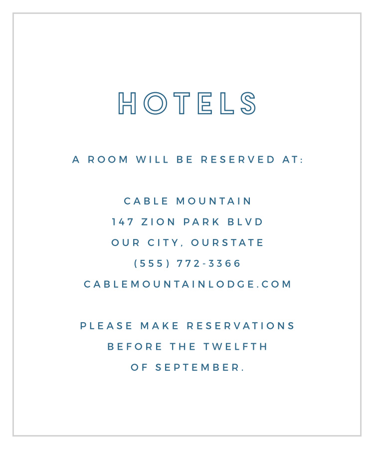 Modern Flora Accommodation Cards