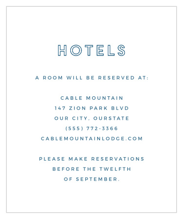 Modern Flora Accommodation Cards