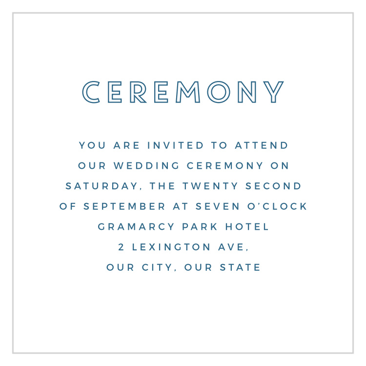 Modern Flora Ceremony Cards
