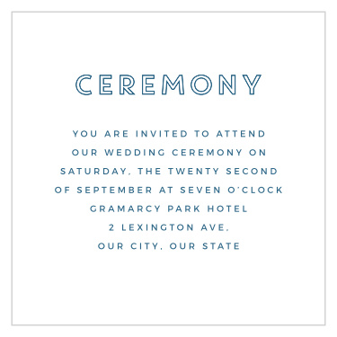 Modern Flora Ceremony Cards
