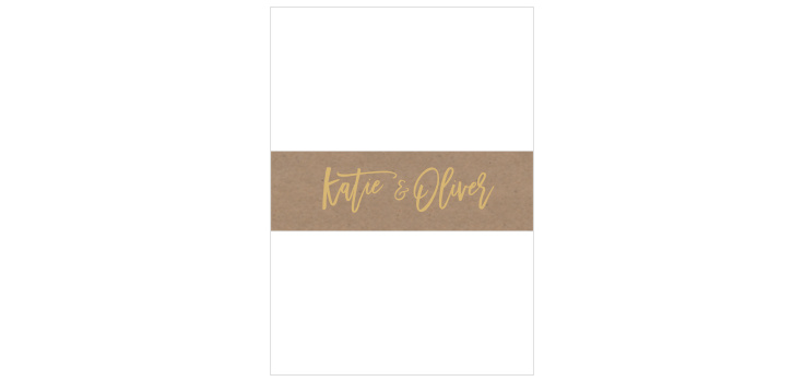 Classic Kraft Wedding Belly Bands