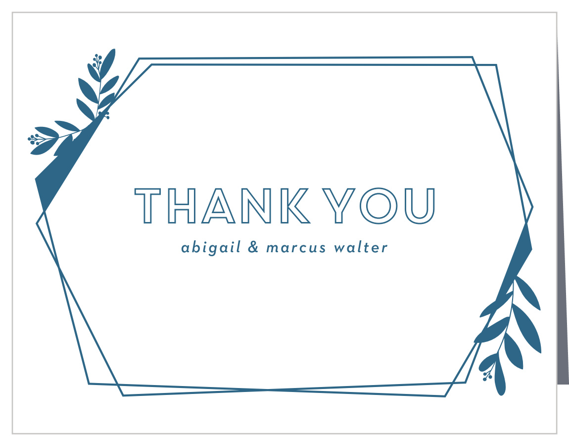 Modern Flora Wedding Thank You Cards