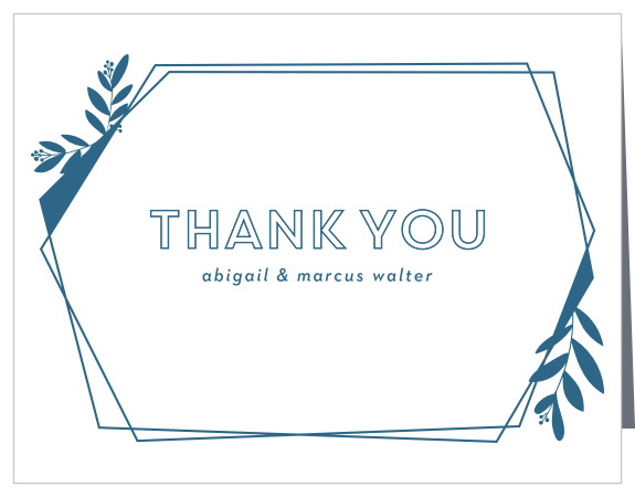 Modern Flora Wedding Thank You Cards