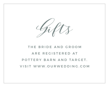 Share your wedding information in style with our Garden Leaves Registry Cards.