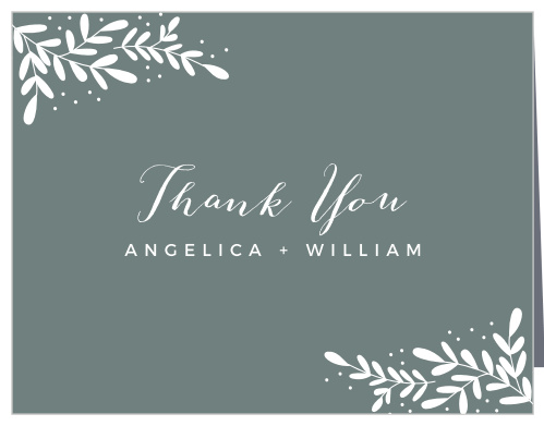 Garden Leaves Wedding Thank You Cards