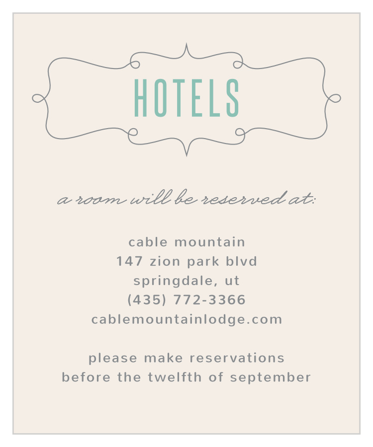 Perfect Skies Accommodation Cards