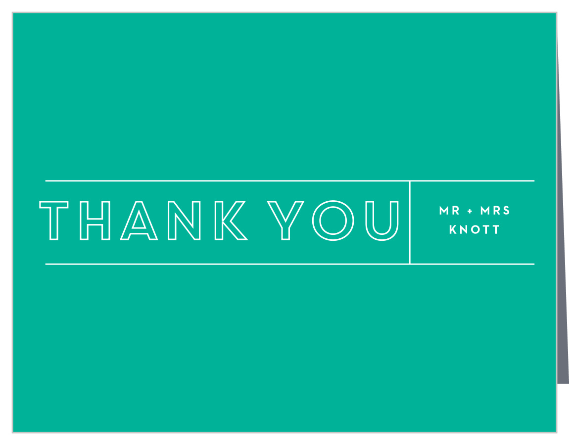 Boldly Outlined Wedding Thank You Cards